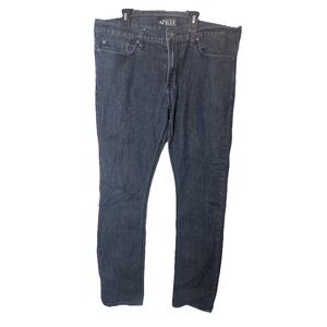 RUDE XXX Mens 36x30 Super Skinny Jeans Black Wash Denim Pants Stretch Rocker